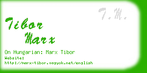 tibor marx business card